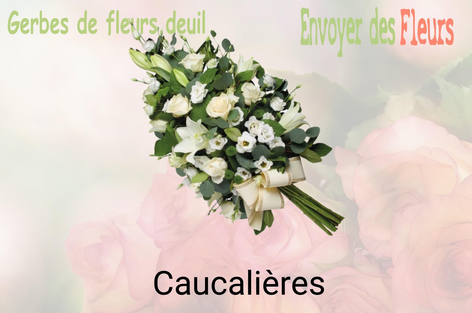 Gerbe de fleurs de deuil livrée à Caucalières